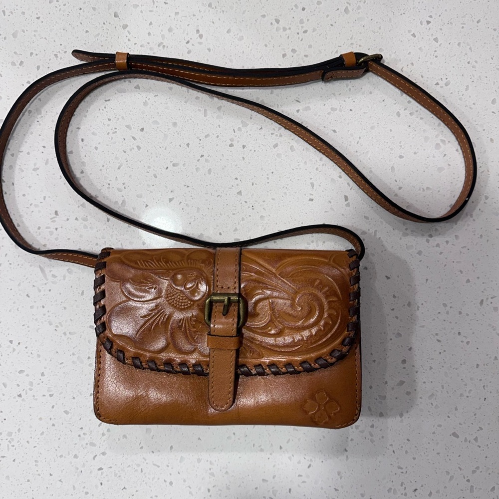 Patricia Nash Brown Leather Crossbody Bag